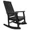 Black All Weather Recycled Plastic Outdoor Rocking Chair